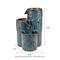 Glitzhome® 10" LED 3-Tier Turquoise Tabletop Fountain with Pump